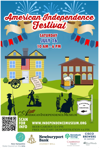 32nd American Independence Festival Poster. Event takes Place Saturday,  July 16 10am-6 pm