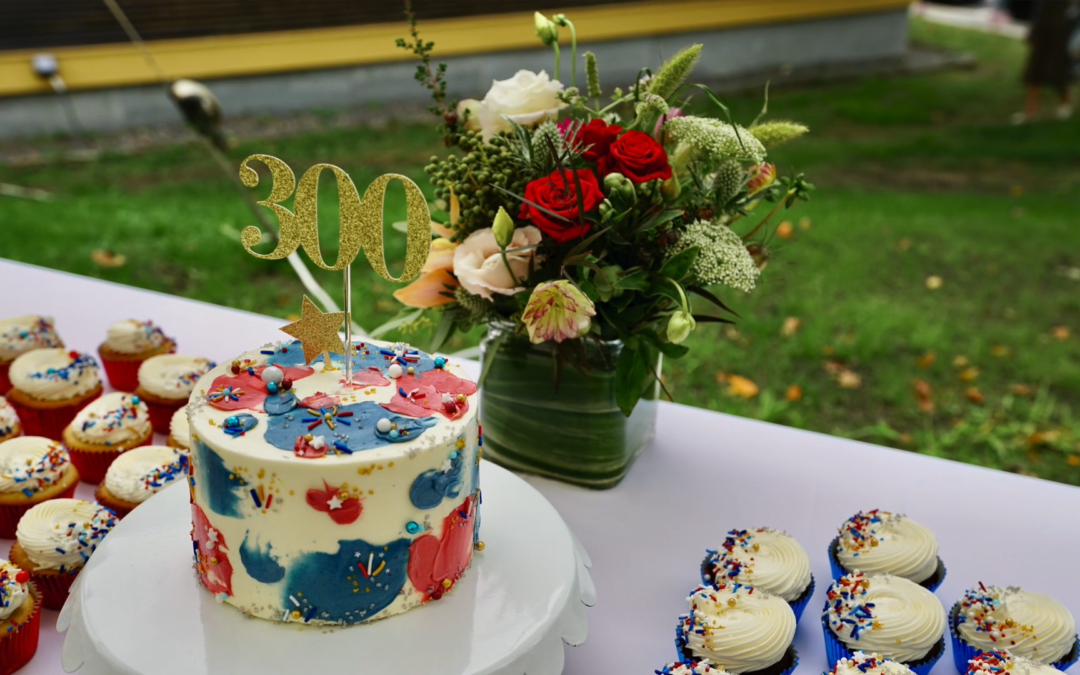 Ladd-Gilman 300th Birthday Party cake