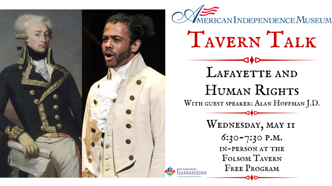 Tavern Talk 5/11 at 6:30 pm Lafayette and Human Rights